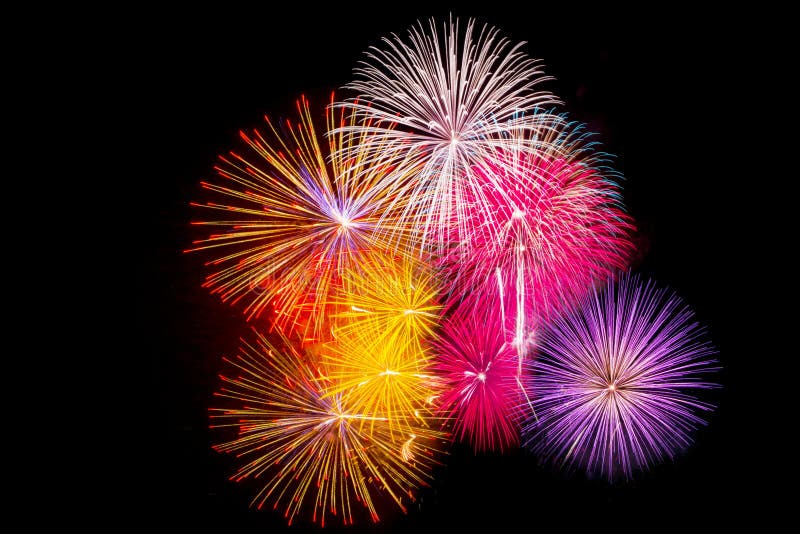 Fireworks light up the sky royalty free stock photo