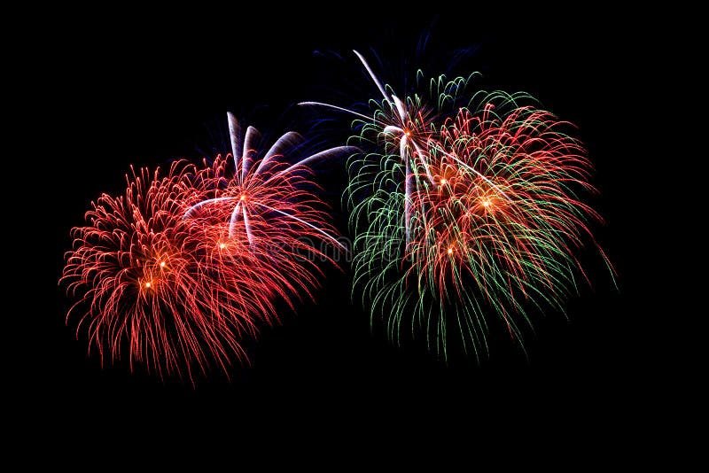 Fireworks light up the sky royalty free stock photography