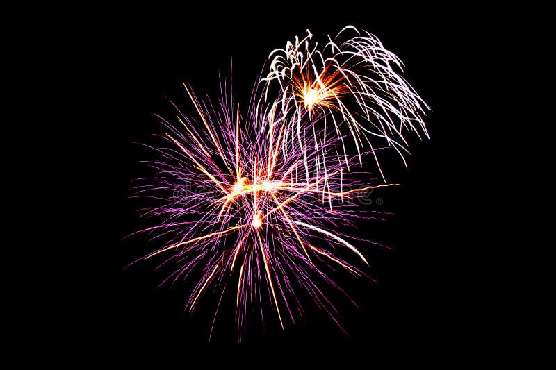 Fireworks light up in the sky, dazzling scene. royalty free stock images