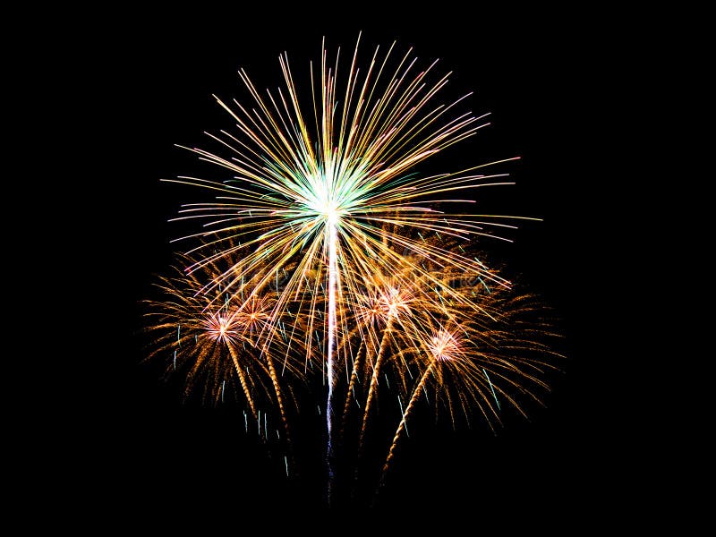 Fireworks light up in the sky, dazzling scene. stock image