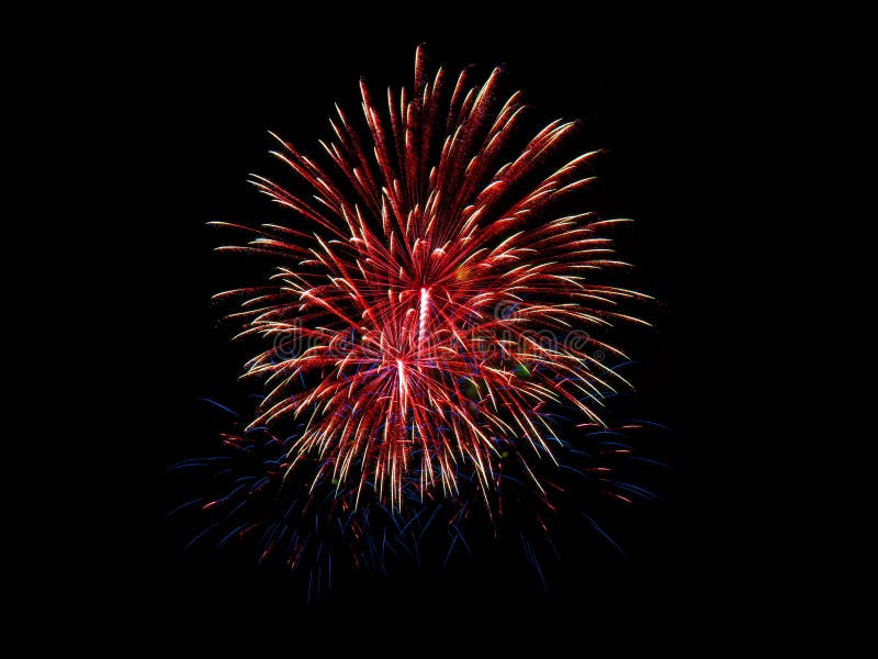Fireworks light up in the sky, dazzling scene. royalty free stock images