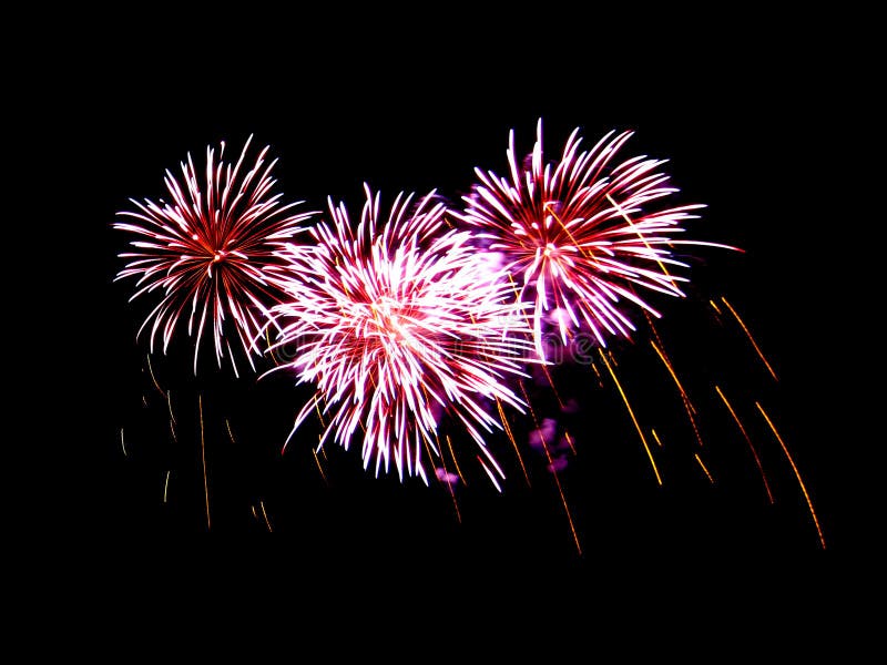 Fireworks light up in the sky, dazzling scene. royalty free stock images