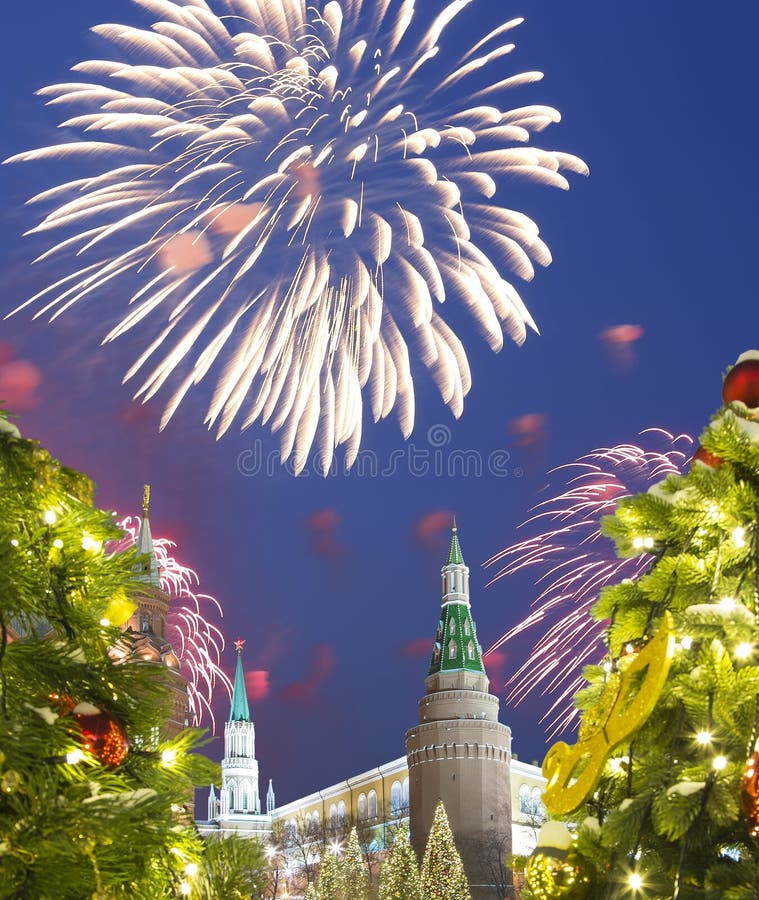 561 Fireworks Over Kremlin Night Photos - Free & Royalty-Free Stock