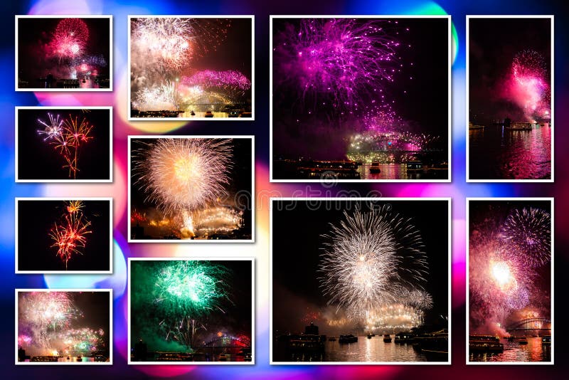 Fireworks pictures collage