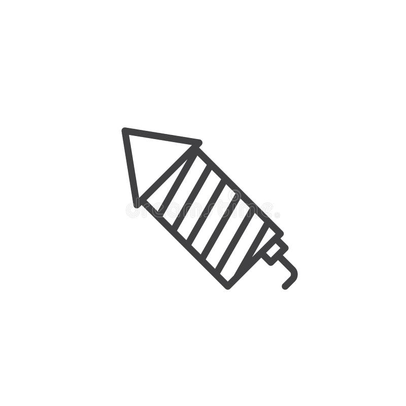 Fireworks rocket line icon royalty free illustration Fireworks rocket line icon royalty free illustration