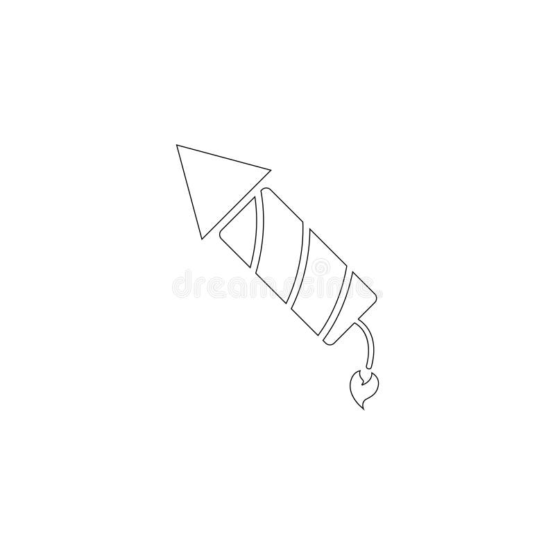 Fireworks rocket. flat vector icon vector illustration Fireworks rocket. flat vector icon vector illustration