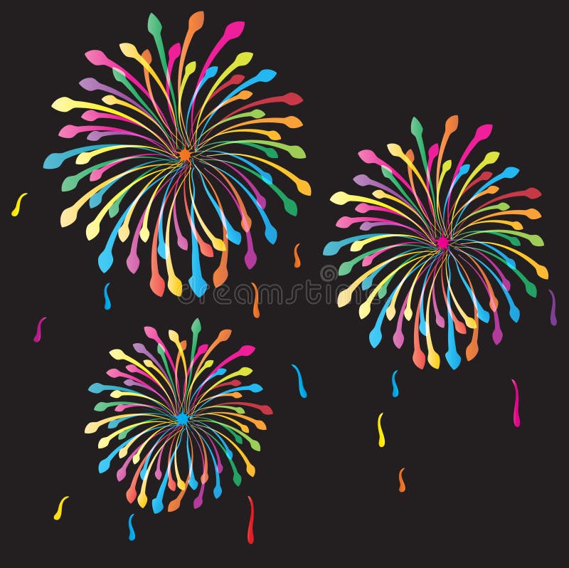 Fireworks. Vector background