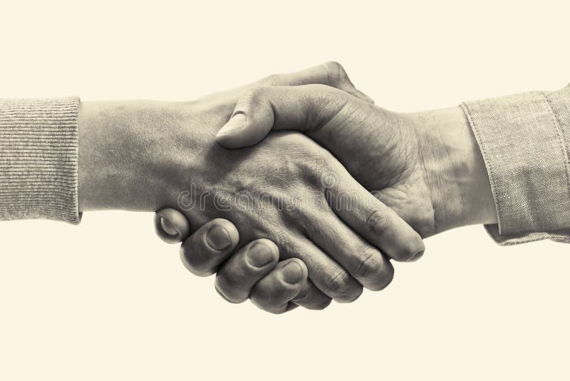 A Firm Handshake between Two Partners. Stock Image Image of partners