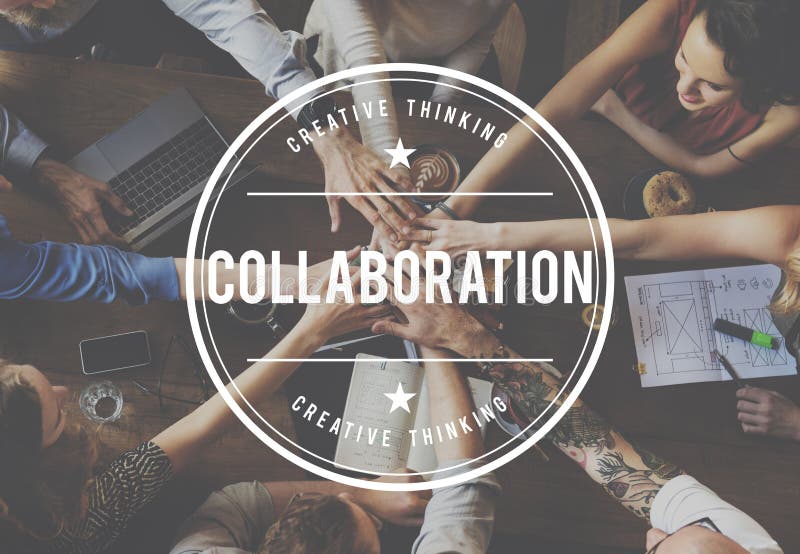 Firmenzusammenarbeit verbindet Zusammenarbeits-Konzept