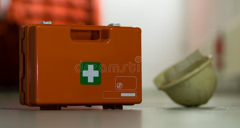 First aid after an accident at work stock photography