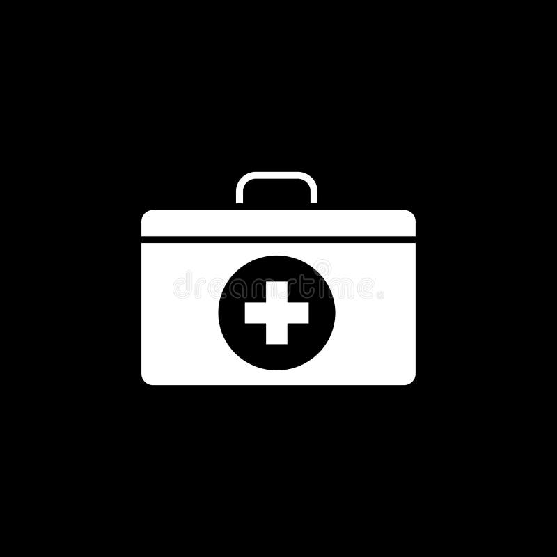 First aid box solid icon stock vector. Illustration of assistance
