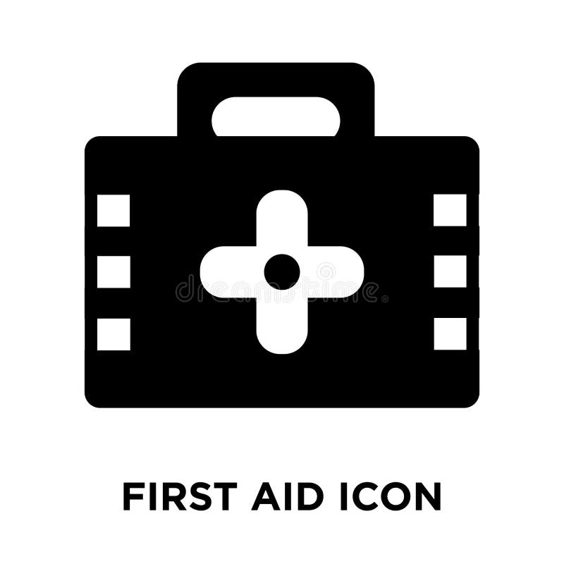 First Aid Kit Icon Vector Isolated on White Background, Logo Con Stock