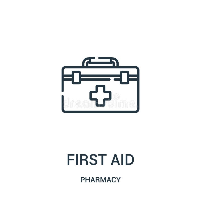 First Aid Icon Vector From Pharmacy Collection. Thin Line First Aid