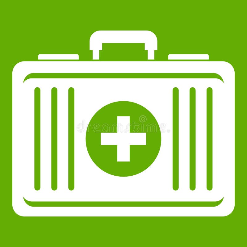 First aid icon green stock vector. Illustration of safety 99340469