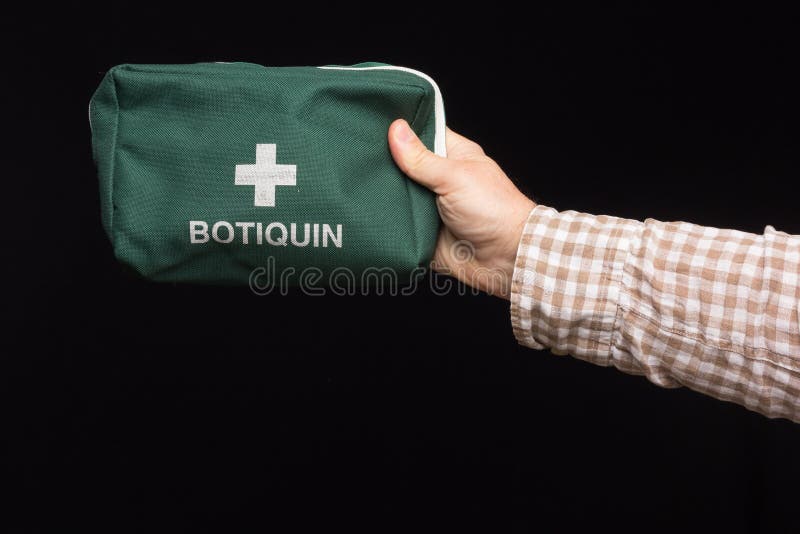 First aid kit, green first aid kit royalty free stock images