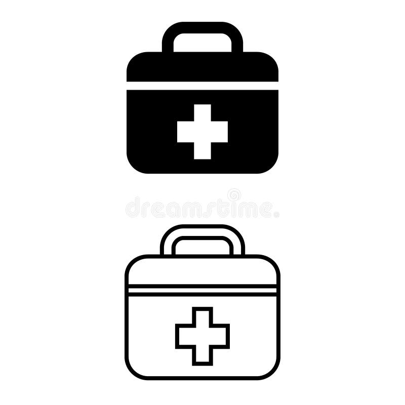 First Aid Kit Icon Vector Cet. Emergency Room Illustration Sign