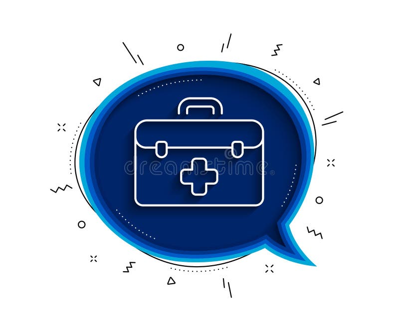 First Aid Line Icon. Medicical Kit Sign. Pharmacy Medication. Vector