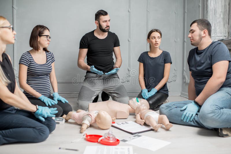 First aid training stock photo. Image of save, group 111596910