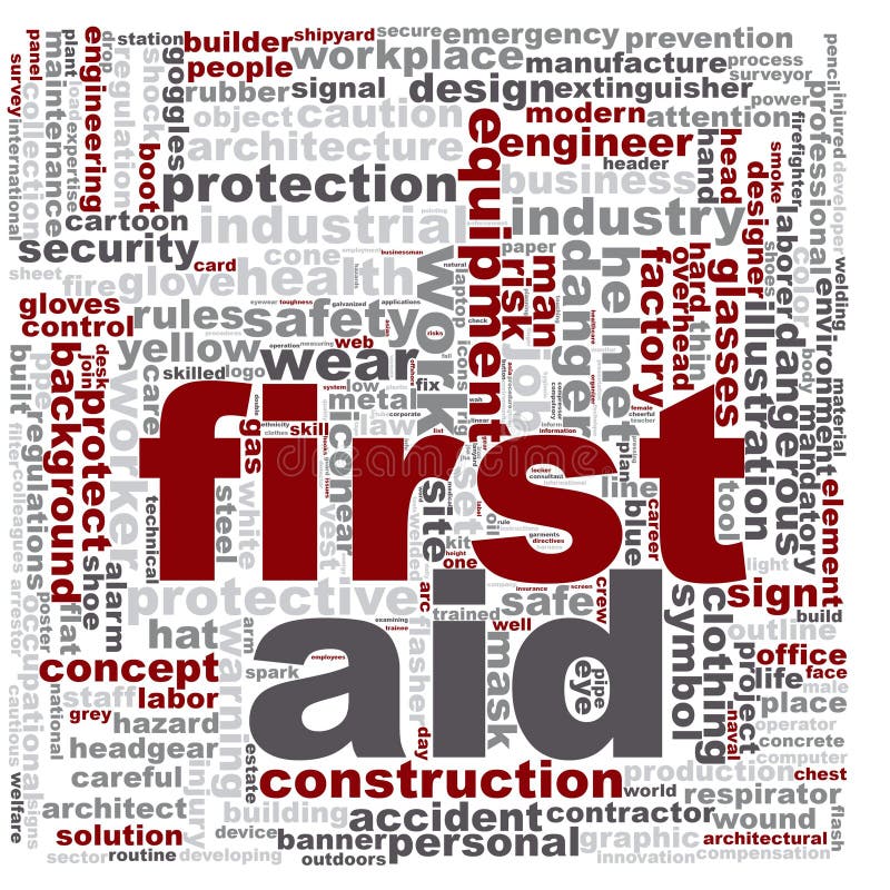 Health Aid word cloud stock illustration. Illustration of health