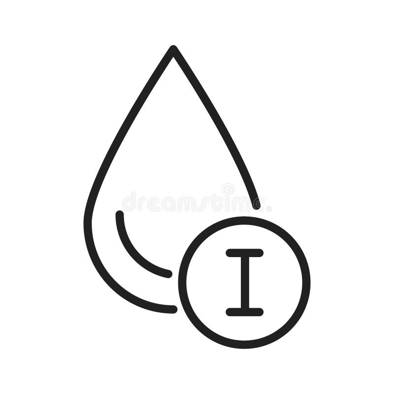 Two Blood Group Black Line Icon. Donorship Concept. Pictogram for Web ...