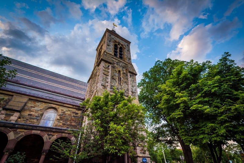 The First Church in Cambridge, in Cambridge, Massachusetts. Stock Photo