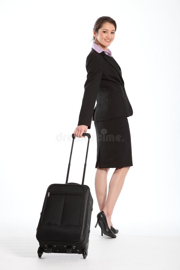 First class business travel beautiful Asian woman