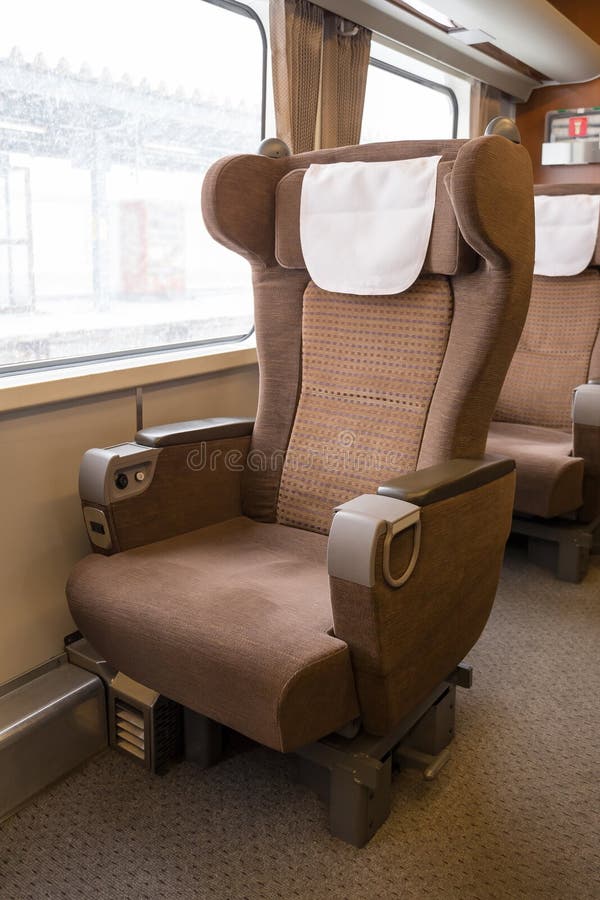 First class seat stock image