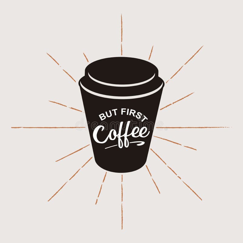 But first coffee vector illustration