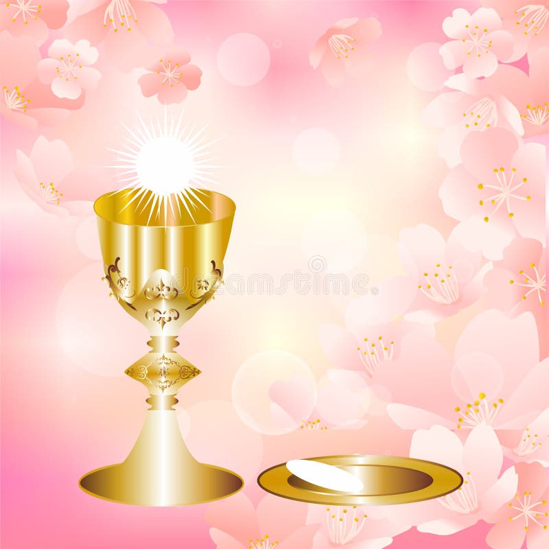First communion vector illustration