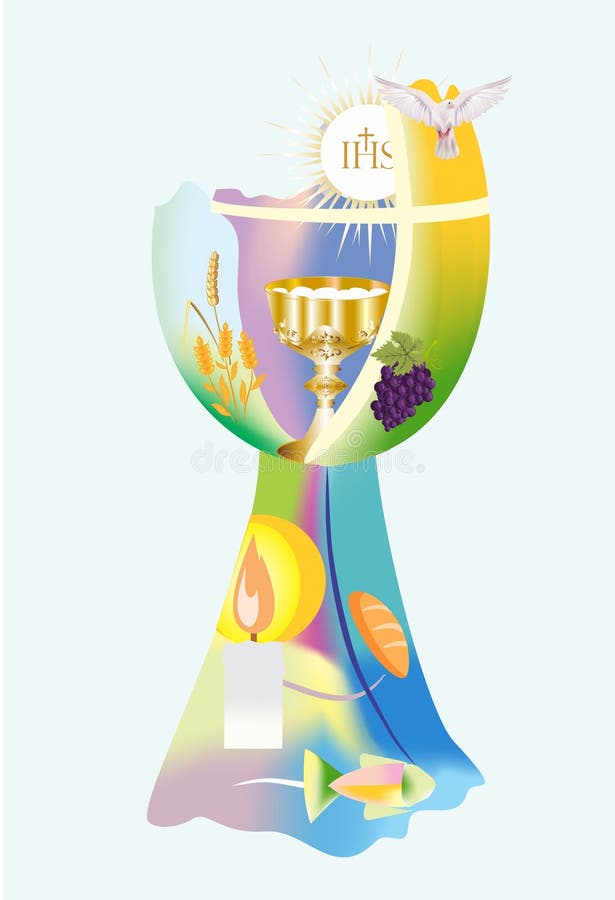 First communion vector illustration