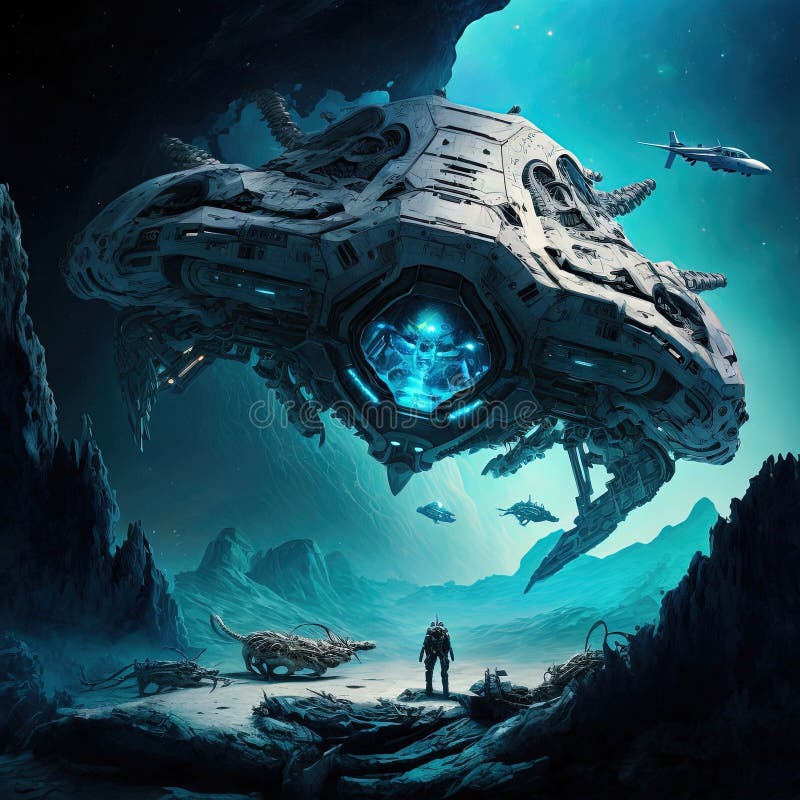 First Contact with Alien on Hostile Asteroid, Generative AI