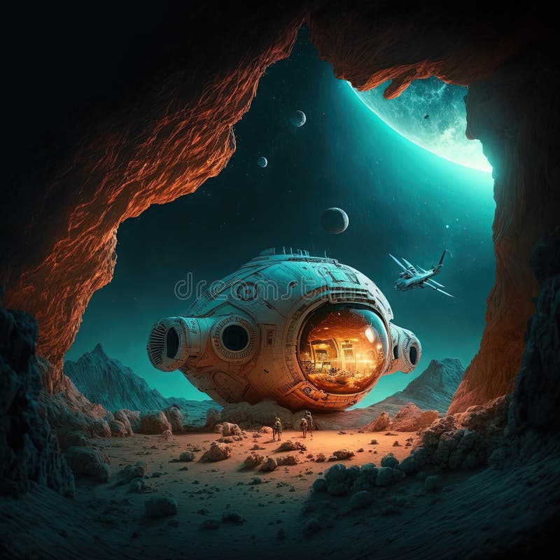 First Contact with Alien on Hostile Asteroid, Generative AI