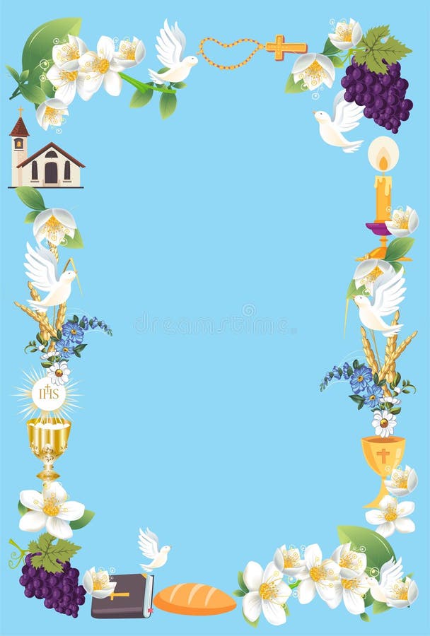 First Holy Communion vector illustration