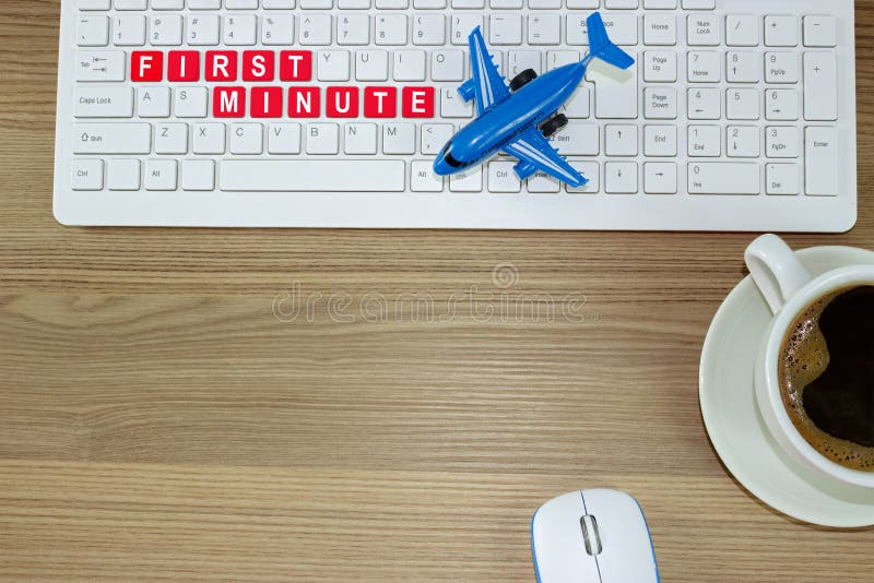 First Minute To Buy A Plane Ticket Stock Image Image Of Message 