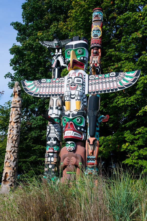 Totem Pole is the Cultural Heritage of First Nation People. Editorial ...