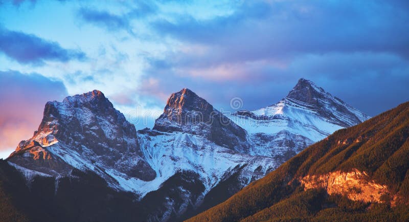 The first snow in mountains