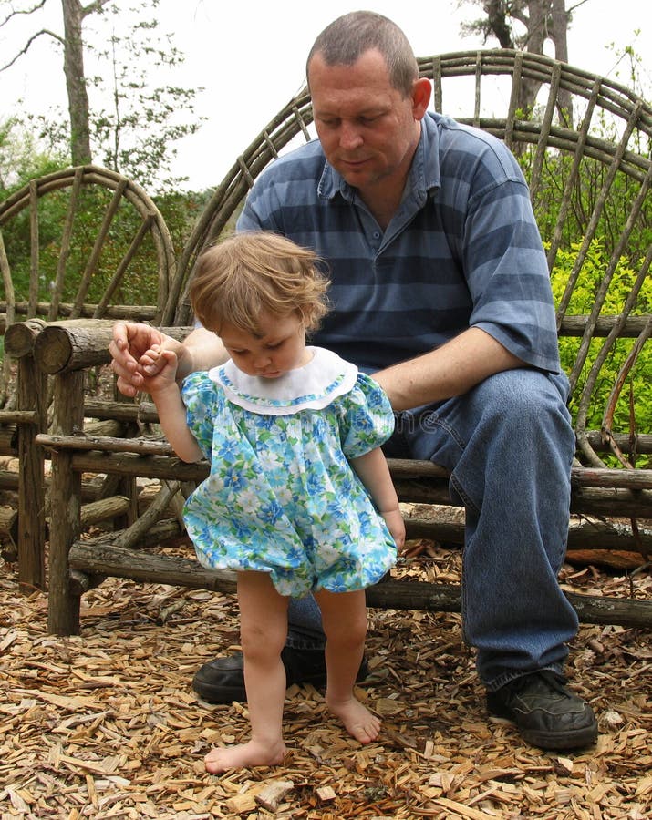 Download First steps stock photo. Image of encourage, girl, cute - 107722