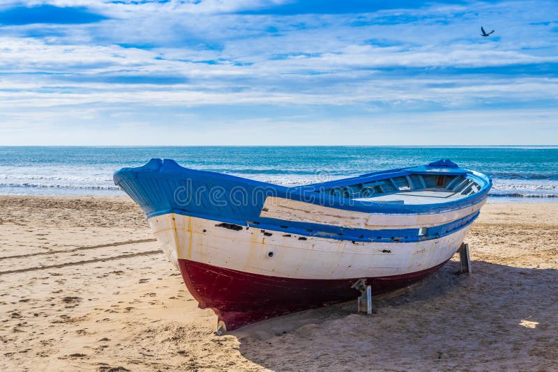 Fischerboote am Strand in Salou stockbild Fischerboote am Strand in Salou stockbild
