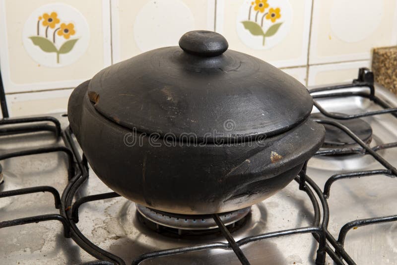 Fish Being Cooked in a Clay Pot Stock Photo Image of cooking