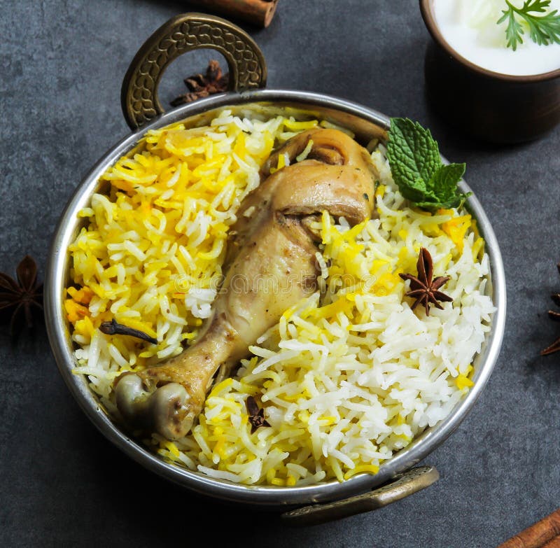 Fish Biryani Indian Style Fish and Rice with Spicy Masala Stock Image