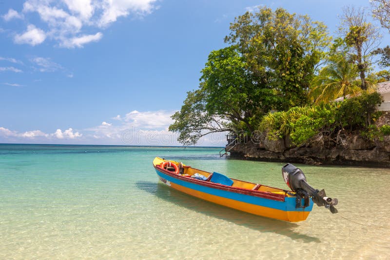 Fish Boat on the Paradise Beach Stock Photo Image of grenada, fishing