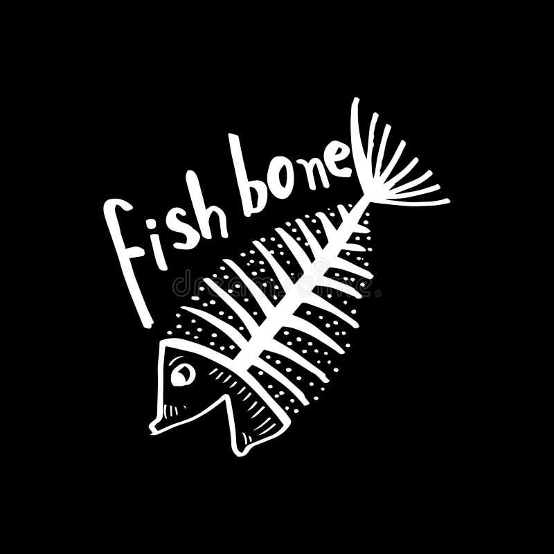 Fish Bone Fish Skeleton For Shirt Design Poster Logo Stock