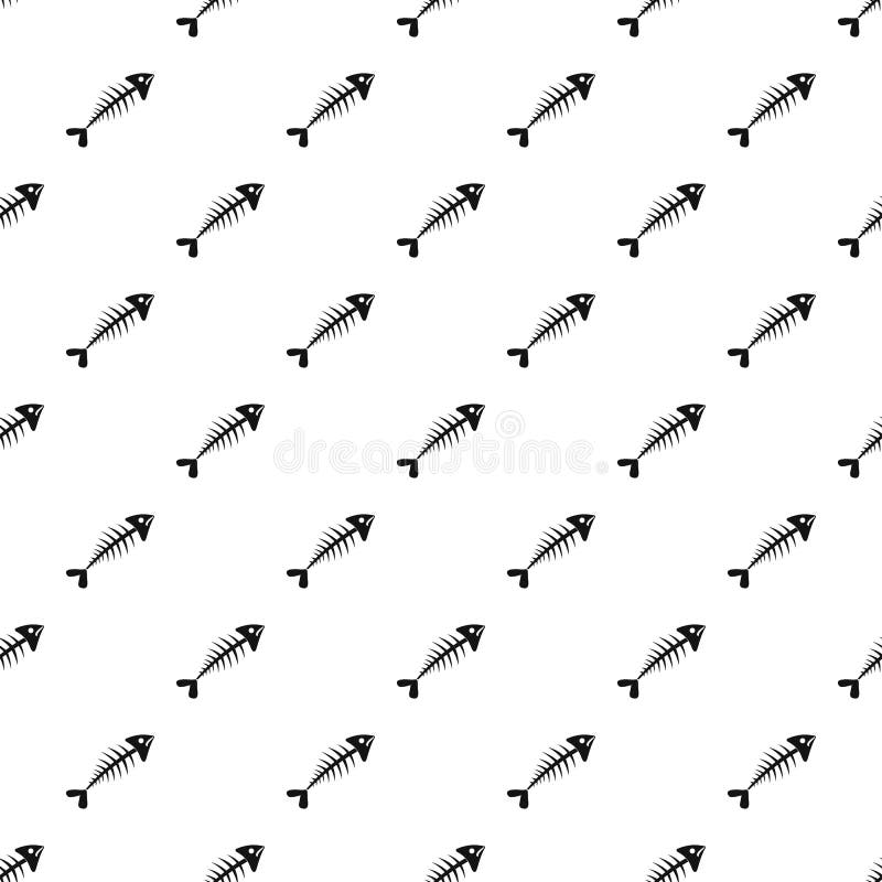 Fish bone pattern vector stock vector. Illustration of pattern 107680489
