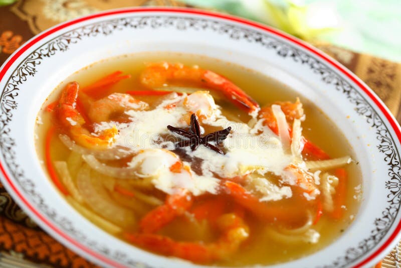 Fish bouillon with vegetables