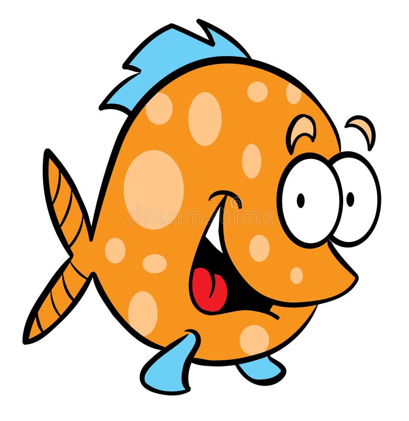 Karikatur-illustration eine glückliche Fische.