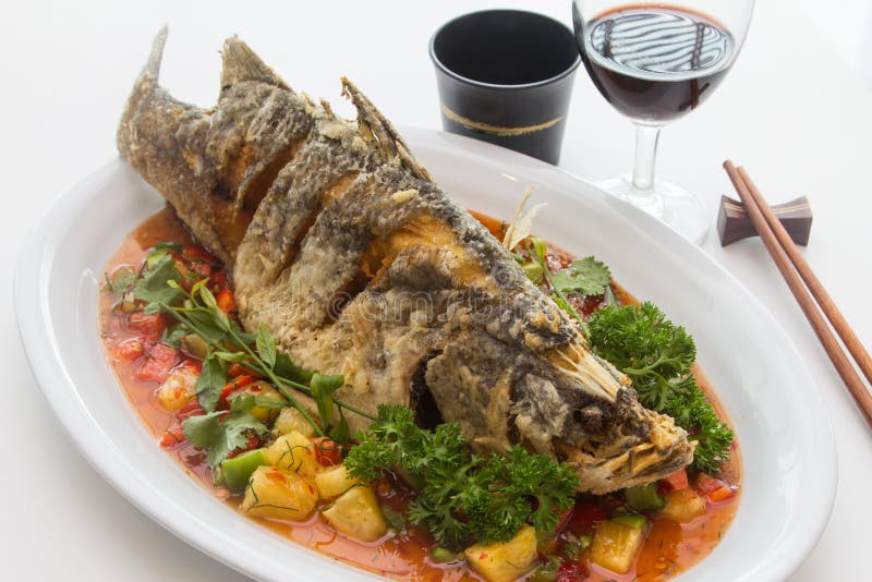 Fish Chili Sauce stock photo. Image of cooking, chinese 35838184