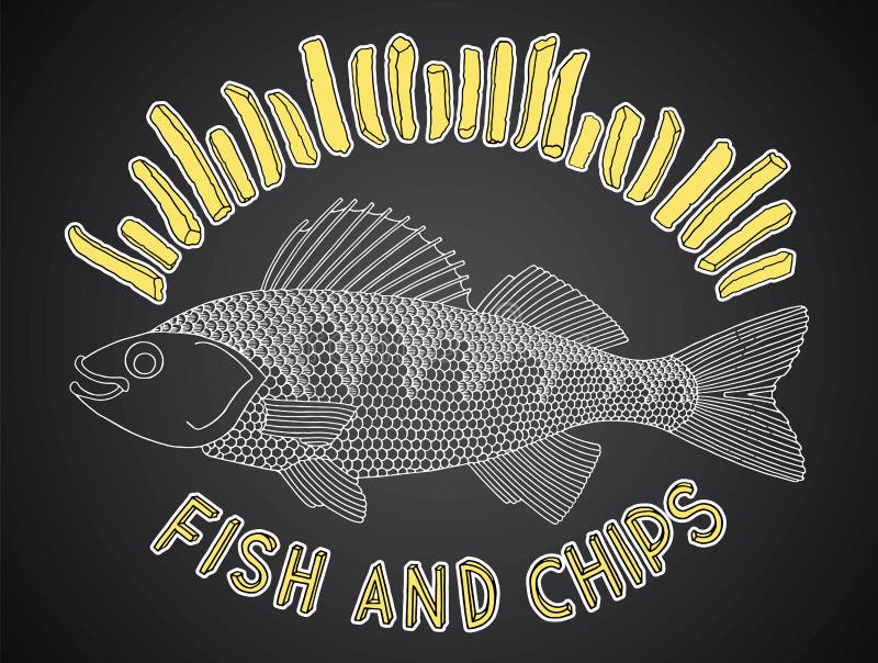 Fish and chips 1 royalty free illustration Fish and chips 1 royalty free illustration