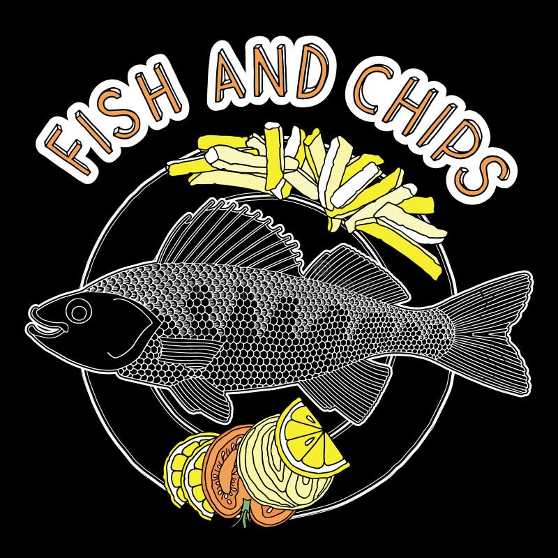 Fish Chips Drawing Stock Illustrations 297 Fish Chips Drawing Stock