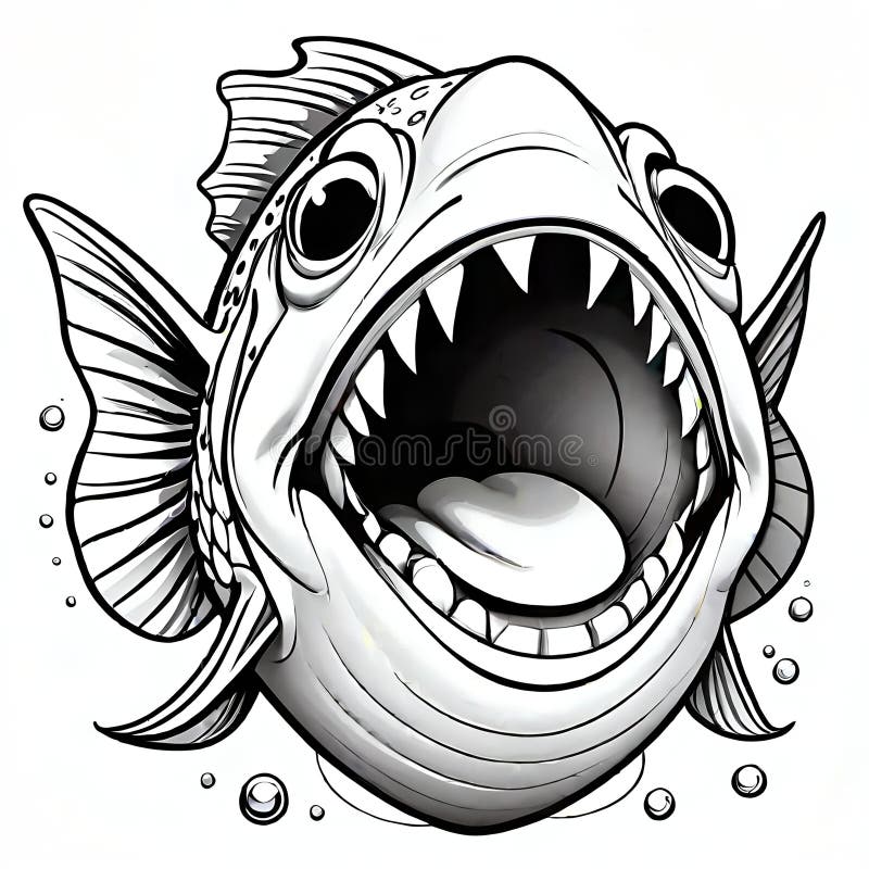 283 Cartoon Fish Line Art Stock Photos - Free & Royalty-Free Stock