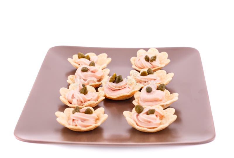 Fish Cream and Capers in Pastries Stock Photo Image of capers